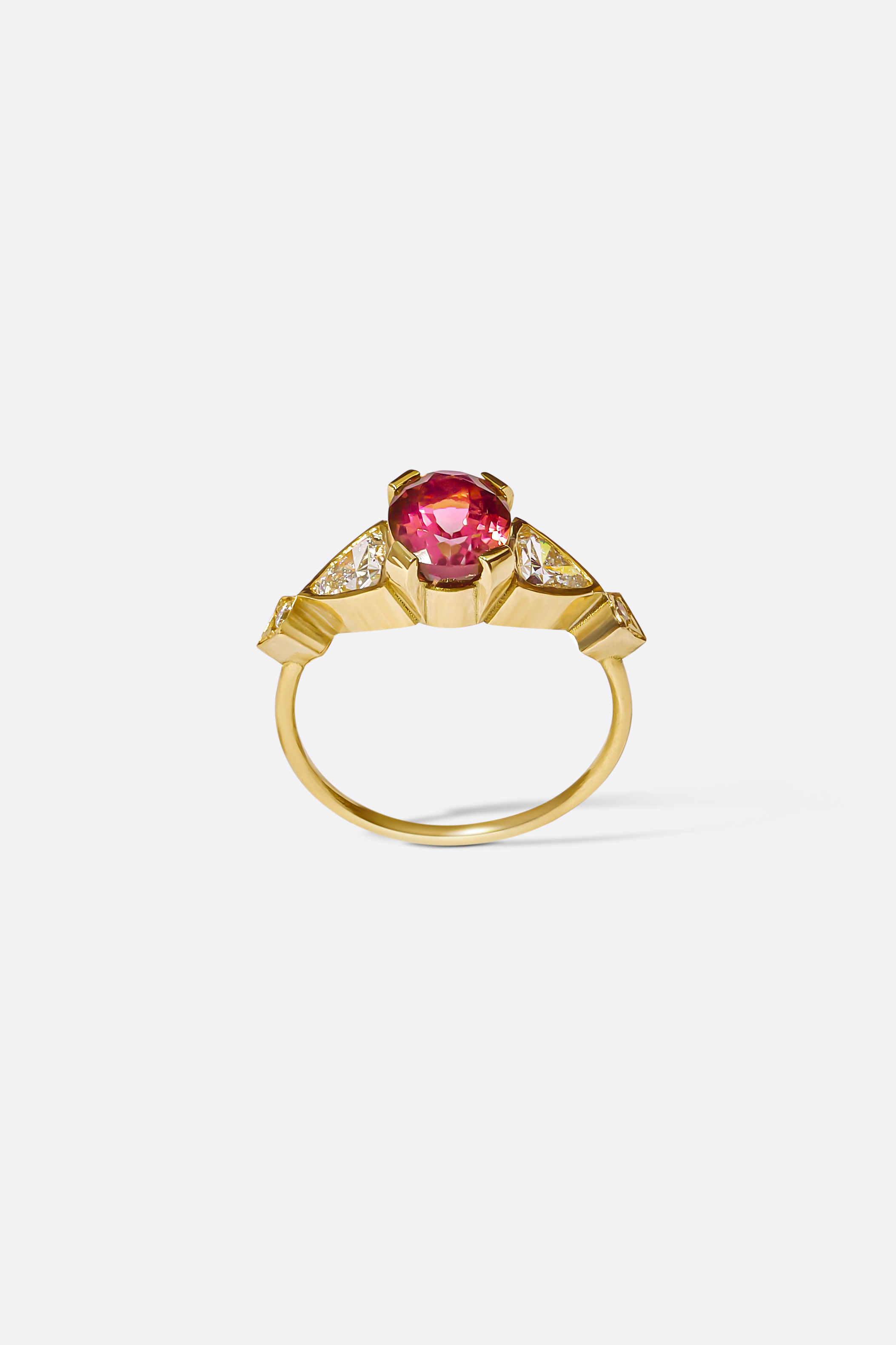 BAGUE HERA TOURMALINE ROSE ET DIAMANTS