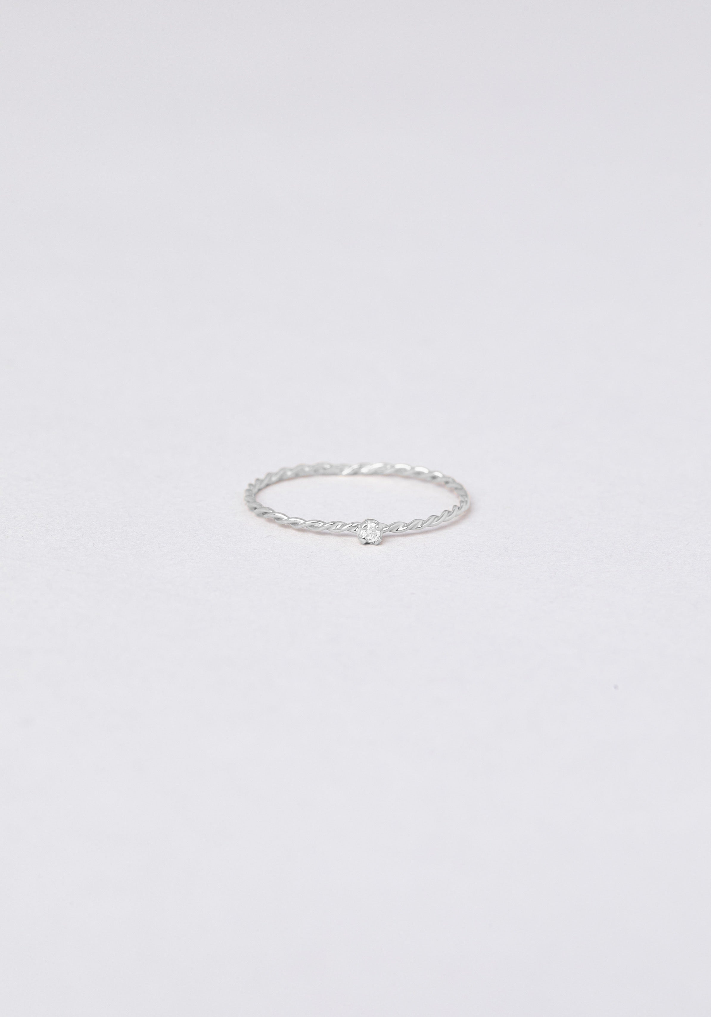 Anneau Olympe Torsadé Diamant - Monsieur Paris
