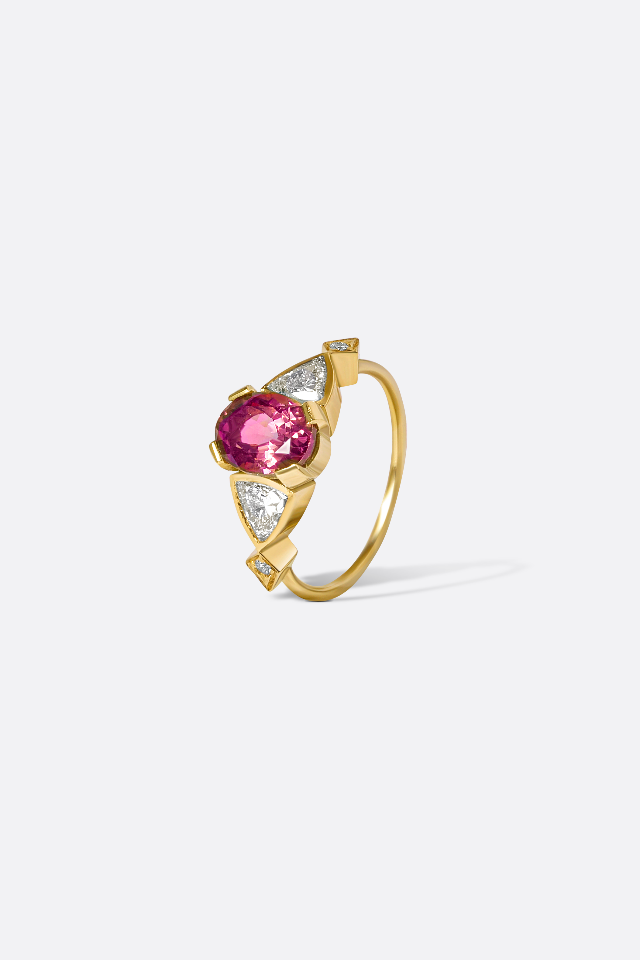 RING HERA TOURMALINE ROSE AND DIAMONDS Monsieur Paris