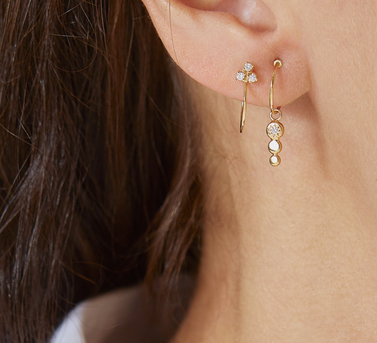 Creoles Olympe diamonds
Anatoline hoop earrings